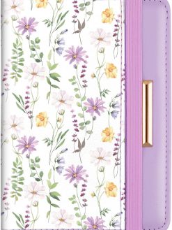 Passport Holder Cover,Traveling Passport Case Cute Passport Wallet for Women,White Daisy