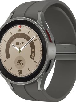 Samsung Galaxy Watch5 Pro Smart Watch, Health Monitoring, Fitness Tracker, Long Lasting Battery, BT, 45mm, Gray Titanium (UAE Version)