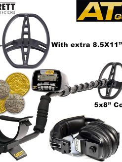 Garrett Metal Detectors at Gold Waterproof with Headphones and 2 Searchcoils 5" x 8" and 8.5x11 inches