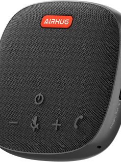 AIRHUG Bluetooth Speakerphone,Conference Speaker with Microphone,360°Voice Pickup,Advanced Noise Reduction,USB-C Plug & Play,Compatible with Zoom,MS Team