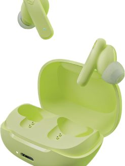 Skullcandy Smokin' Buds Wireless In-Ear Headphones, 20 Hours of Autonomy, 50% Renewable Plastics, Microphone, Compatible with iPhone Android and Bluetooth Devices - Matcha