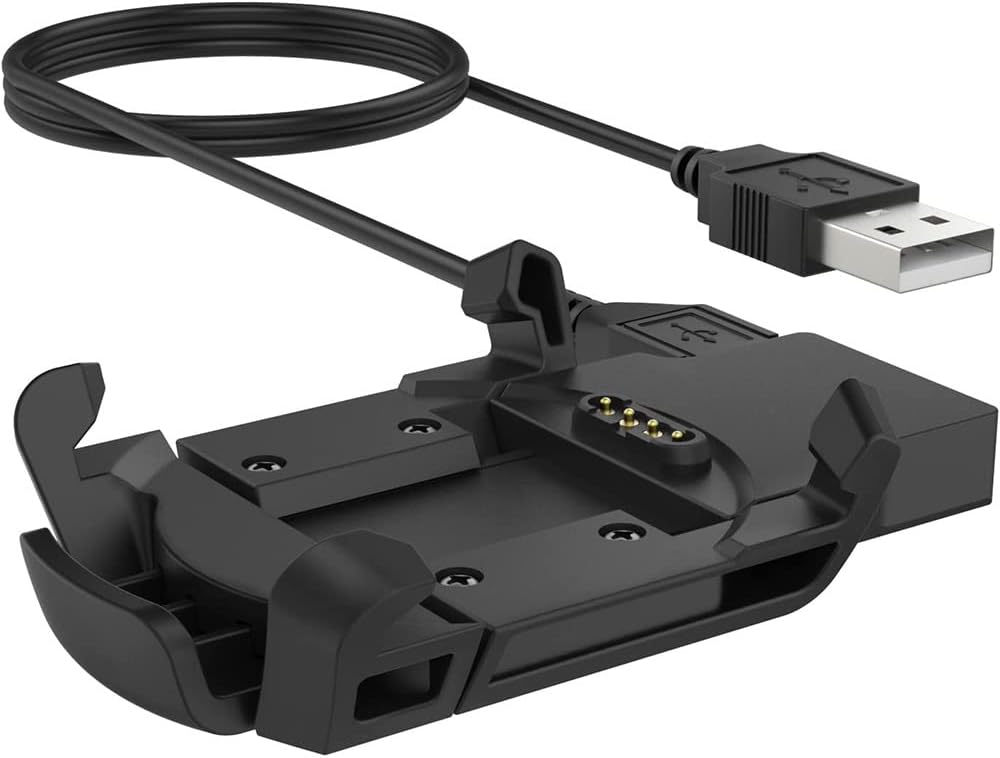 Smartwatch Charger for Garmin Fenix 3, for Fenix 3 Sapphire, for Fenix 3 HR, for Quatix 3, for Tactix Bravo, for D2 Bravo Smartwatch, USB Charging Cable Clip 3.3ft 100cm, Fitness Tracker Accessories