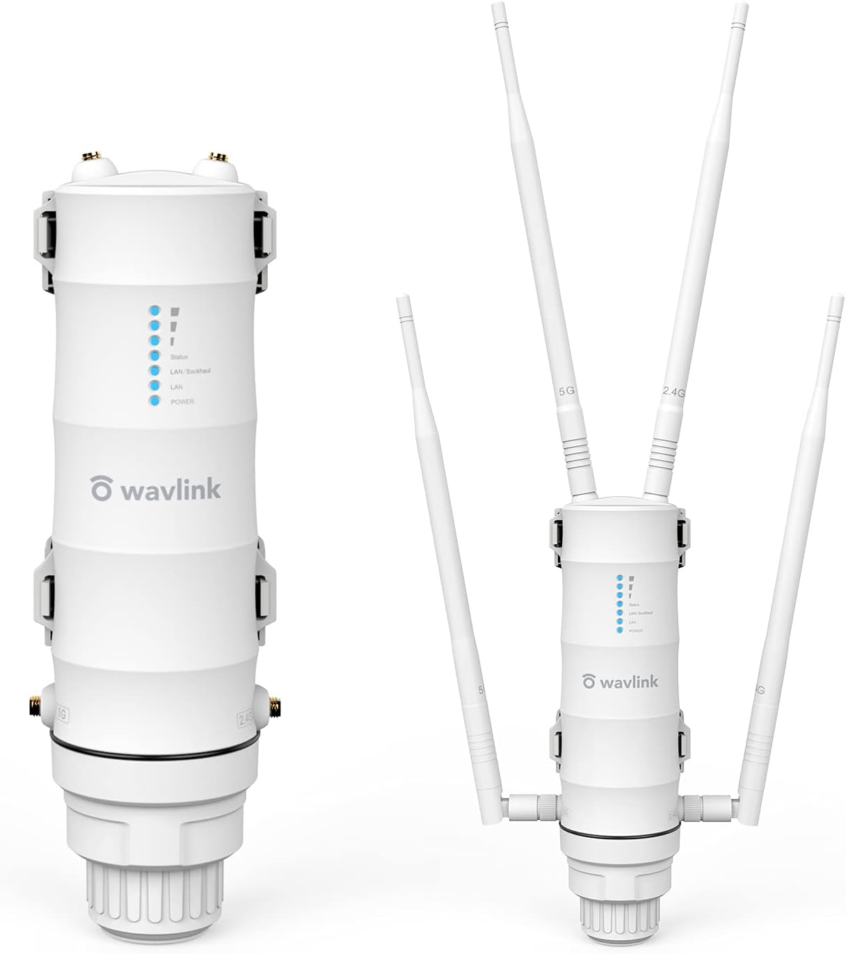 WAVLINK Weatherproof AC1200 Outdoor WiFi Range Extender/Wireless Access Point/Router with POE, Dual Band 2.4GHz 300Mbps+5.8 GHz 867Mbps, 4x7dBi Detachable Omni Directional Antenna for Backyard, Farm