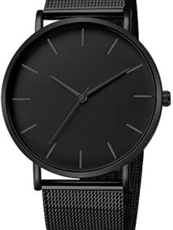 Irovami simple men's watch thin section fashion watch mesh belt watch men's couple quartz watch fashion women's watch wholesale 色 all Black