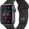 Apple Watch Series 5 (GPS, 44mm) Smartwatch - UK/EU Model (Space Gray Aluminum Case with Black Sport Band) (Renewed)