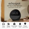 Echo Spot (2024 release), Smart alarm clock with vibrant sound + Alexa, Black