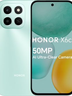 HONOR X6c Smartphone 6GB RAM 128GB ROM, 6.61" 120Hz Display, 50MP Camera, 35W Fast Charging, Dual SIM, Ocean Cyan – Middle East Version