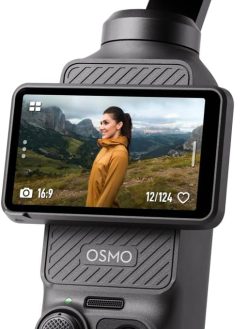 DJI Osmo Pocket 3, Vlogging Camera with 1'' CMOS & 4K/120fps Video, 3-Axis Stabilization, Face/Object Tracking, Fast Focusing, 2" Rotatable Touchscreen, UAE Version with Official Warranty Support