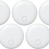 Air Tags, Smart Tag Works with Find My App (iOS Only), Keys Finder and Item Locator for Luggage, Backpack, Suitcases and More, Replaceable Battery, IP67 Waterproof Tracking Tags-5 Pack(White)