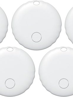 Air Tags, Smart Tag Works with Find My App (iOS Only), Keys Finder and Item Locator for Luggage, Backpack, Suitcases and More, Replaceable Battery, IP67 Waterproof Tracking Tags-5 Pack(White)