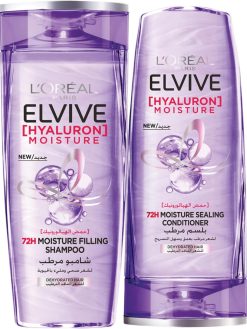 L'OREAL PARIS Elvive Hyaluron Moisture Shampoo For 400ML+ Conditioner 360ML For Frizzy & Dehydrated Hair