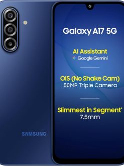 Samsung Galaxy A17 5G Blue (8 GB RAM / 256 GB Storage) Android Smartphone | With Charger | 6x OS Upgrades, Large Display, 50MP OIS Camera | Indian Version
