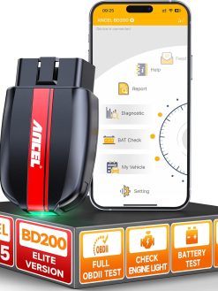 ANCEL BD200 OBD2 Scanner Bluetooth, Code Reader for Cars & Check Engine Diagnostic Scan Tools with Battery Test, Exclusive App On iOS & Android, Wireless OBDII Adapter Works for 1996 & Newer Vehicles