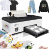 DTF Printer Transfer Printing Machine,T-Shirt Direct to Film Printer, White Ink, Auto Cleaning, Direct to Film, Ink, Film, T-Shirt, Printer, Oven, Heat Press (Printer + Oven + Head Press)