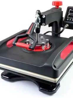 7in-1 Heat Press Machine, Digital Control, T-Shirt Mug Cap Printing, Multiple Attachments Heat Press black read