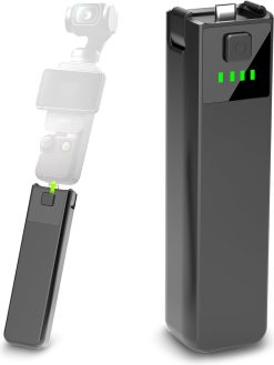 Battery Handle Compatible with DJI osmo Pocket 3, DJI Osmo Pocket Accessories Built-in 5000mAh Battery, Reserved 1/4” Thread, 22.5W Fast Charging (1pcs)