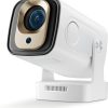 【Auto Focus&1080P】ZoYue Mini Smart Projector with 4K Support, Portable Projector with Wifi and Bluetooth, 5W Speaker, Built in Apps, Voice Control, Outdoor Movie Projector