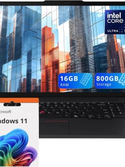 Lenovo ThinkPad T16 G3 16" WUXGA Laptop, Intel Ultra 5 125U, 16GB DDR5, 800GB Storage (512GB SSD+288GB Docking Station Set), Backlit Keyboard, Fingerprint Reader, Wi-Fi 6, Windows 11 Pro, Black